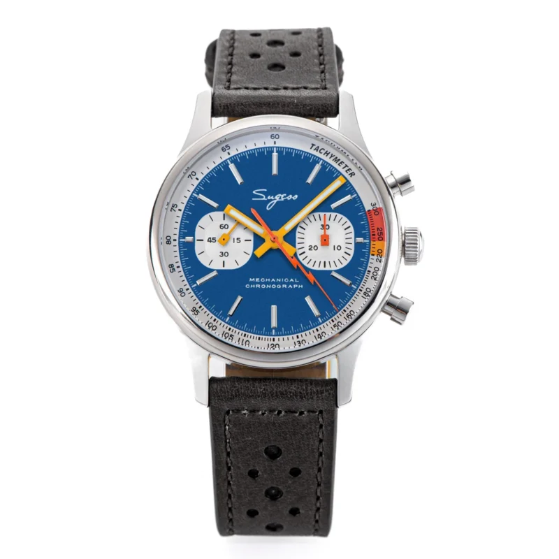 Pilot Chronograph Mechanical Watch with Swan Neck Movement and Sapphire Crystal - Image 8