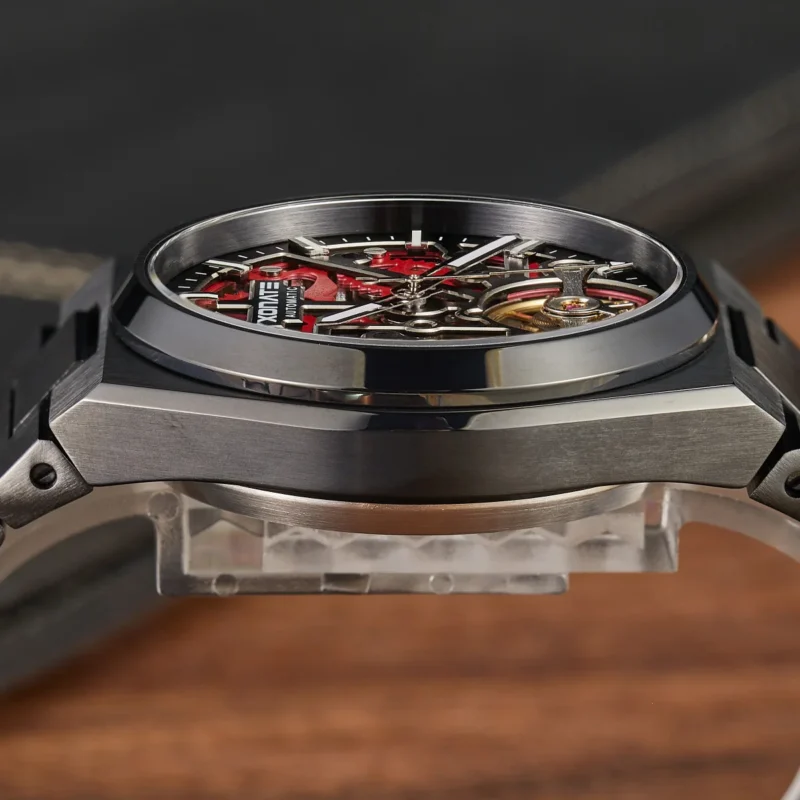 Luxury Skeleton Automatic Watch with Sapphire Crystal and Stainless Steel Bracelet - Image 5