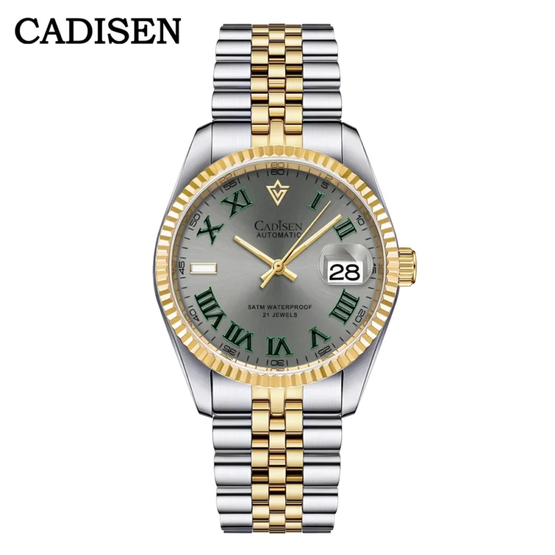 Classic Business Automatic Watch with Sapphire Crystal and Stainless Steel Bracelet - Image 7