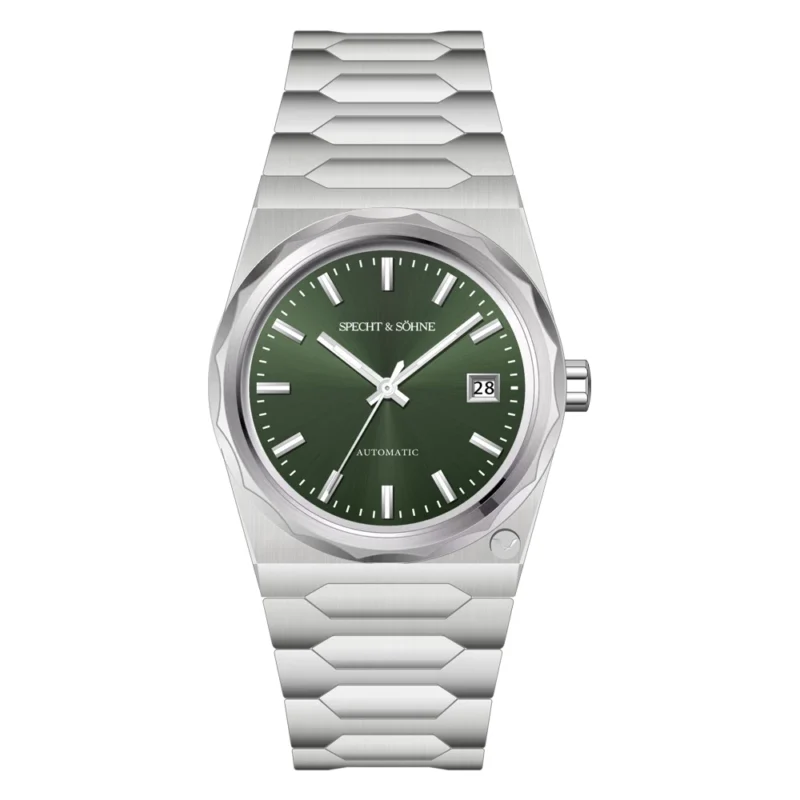 Elegant Blue Dial Automatic Watch with Sapphire Crystal and Stainless Steel Bracelet - Image 14