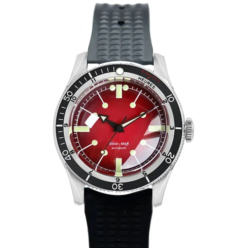 Professional Automatic Dive Watch with NH35 Movement, Sapphire Crystal and Nylon Strap - Image 9