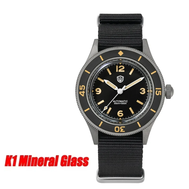 50-Fathoms Professional Dive Automatic Watch with Sapphire Crystal and Nylon Strap - Image 7