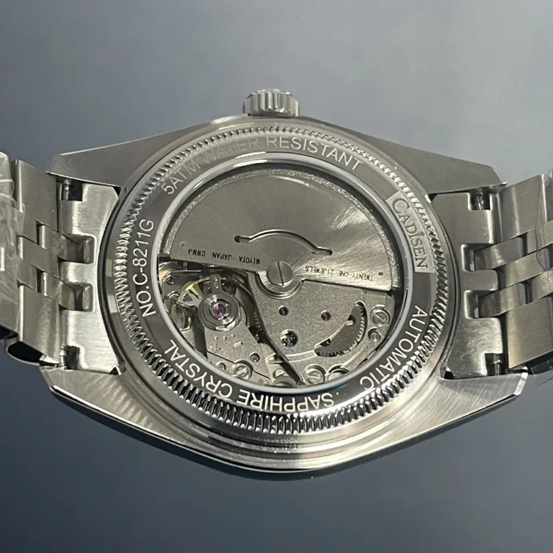 Classic Business Automatic Watch with Sapphire Crystal and Stainless Steel Bracelet - Image 4