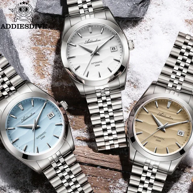 Desert dial field watch with NH35A movement highlighting robust automatic mechanism