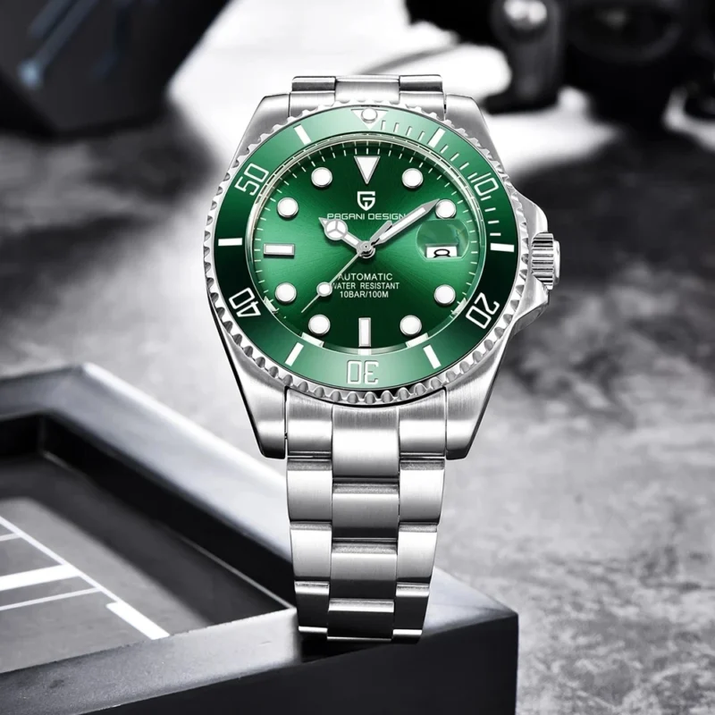 PAGANI DESIGN Luxury Automatic Dive Watch with Ceramic Bezel and Sapphire Crystal - Image 3