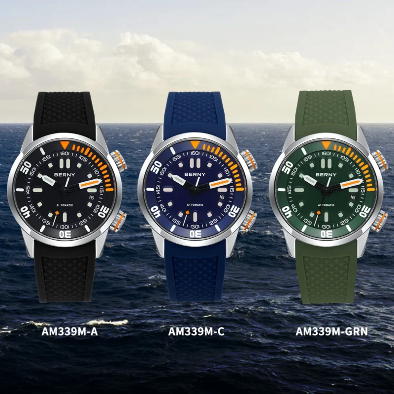 Professional Diver Automatic Watch with Sapphire Crystal and Super Luminous Dial 20Bar Water Resistant - Image 5