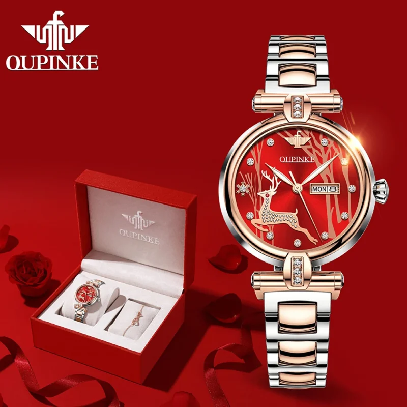 Luxury Women's Automatic Watch with Sapphire Crystal and Ceramic Bracelet - Image 9