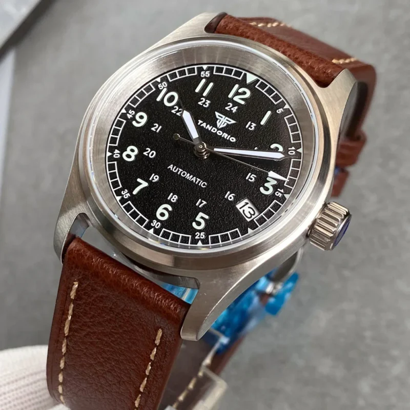 Vintage Field Automatic Dive Watch NH35AA Movement Stainless Steel Sapphire Crystal Watch with Date Display - Image 16