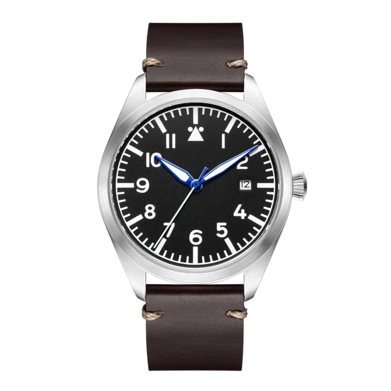 Classic Flieger B-Type Automatic Pilot Watch with Sapphire Crystal and Stainless Steel Bracelet - Image 7