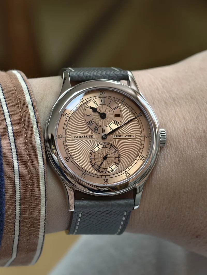 Luxury Regulateur Manual Wind Mechanical Watch with Sapphire Crystal and Leather Strap - Image 5