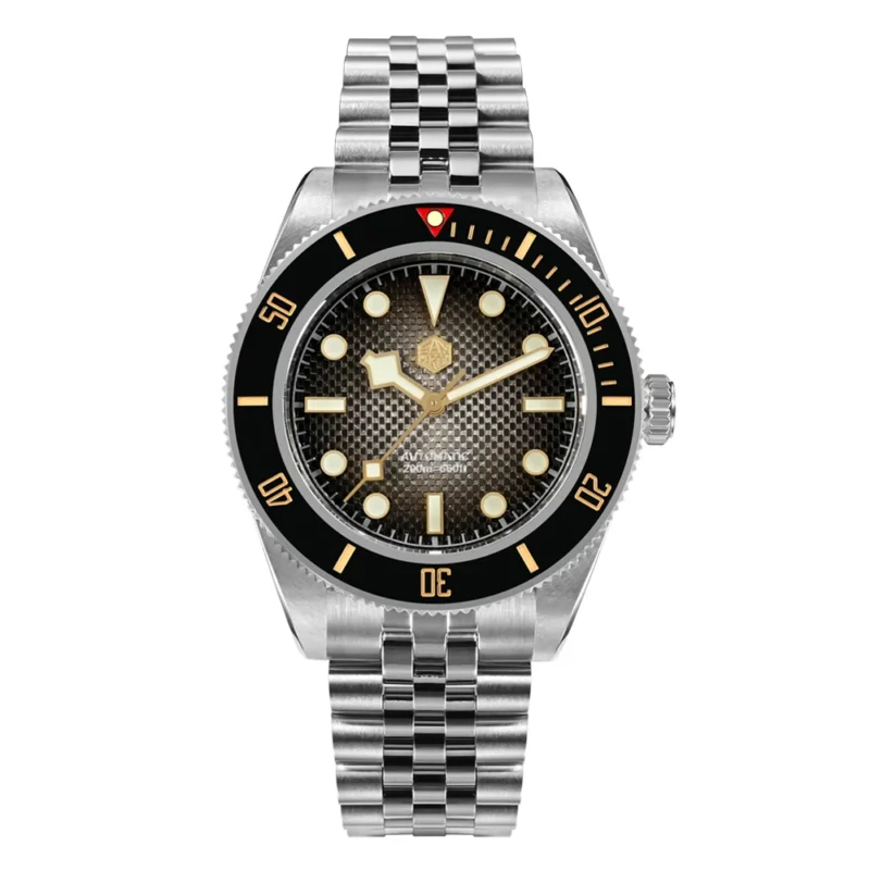 Professional Automatic Dive Watch 40mm Waffle Dial NH35 Movement Stainless Steel with 200m Water Resistance - Image 8