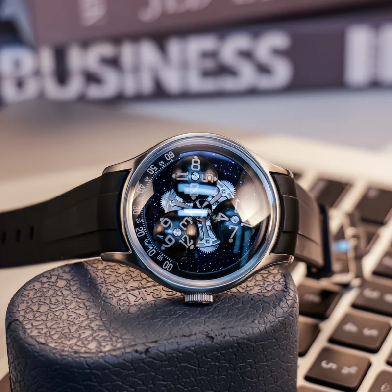 Celestial Automatic Mechanical Watch with Super Luminous Display and Stainless Steel Case - Image 3