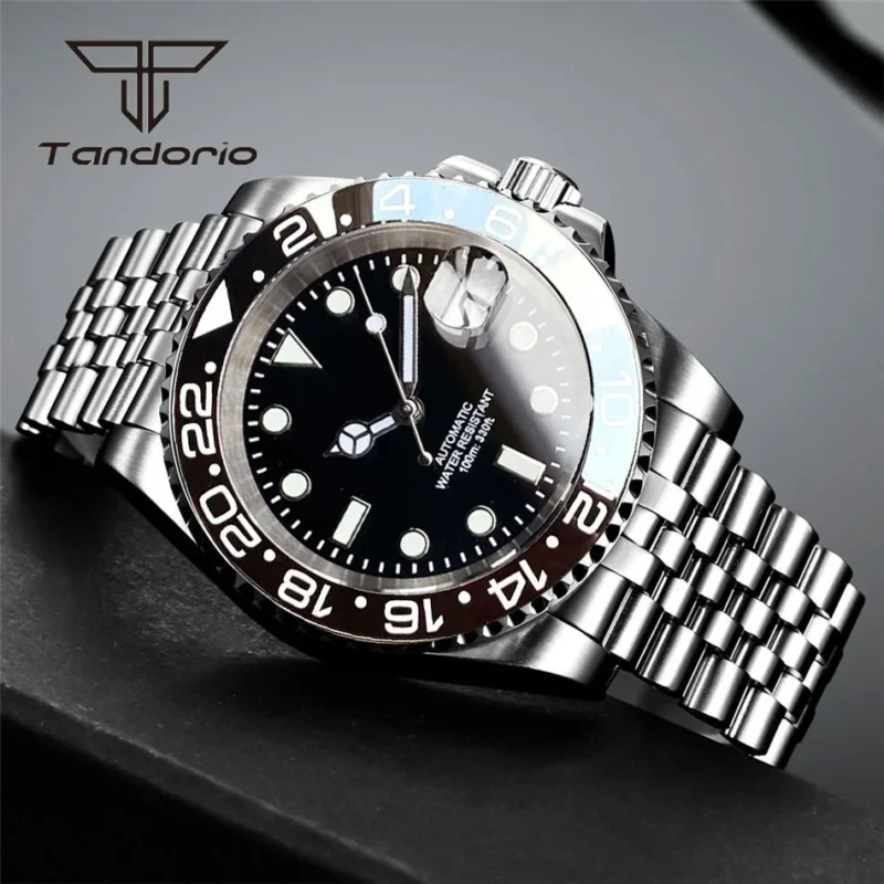 Professional Automatic Dive Watch with Sapphire Crystal and Stainless Steel Bracelet - Image 2