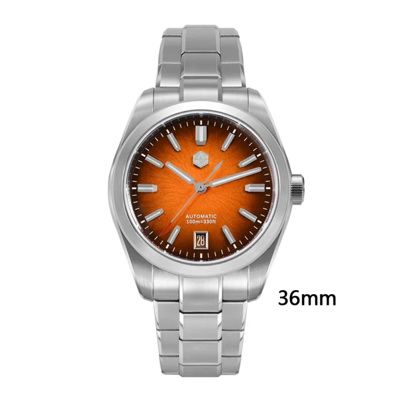 JianZhan Gada Automatic Dress Watch with Gradient Enamel Dial and Stainless Steel Bracelet - Image 13