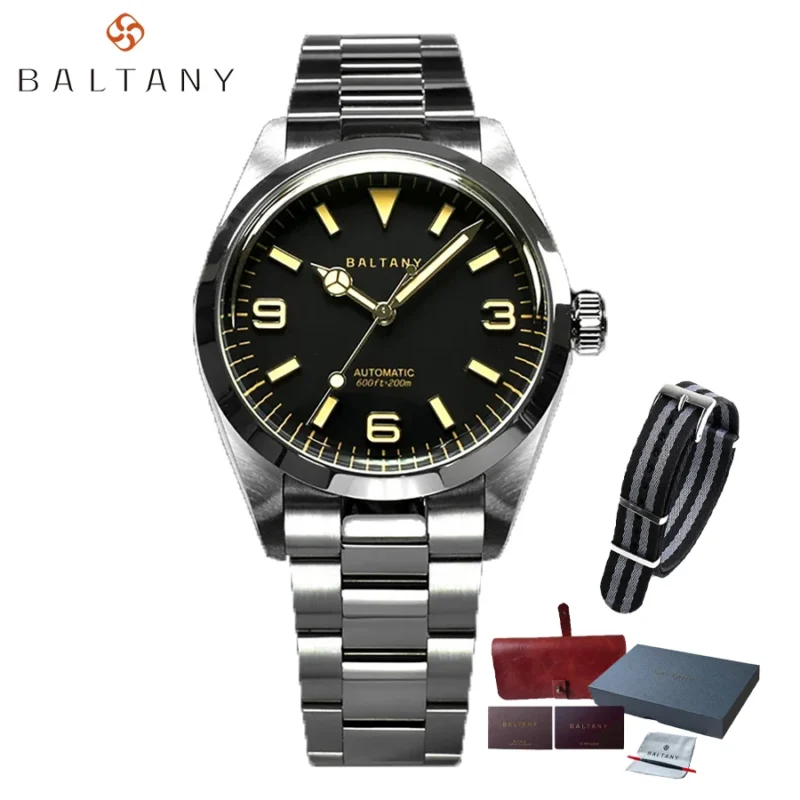 Professional Explorer Automatic Dive Watch with Sapphire Crystal and Stainless Steel Bracelet - Image 7