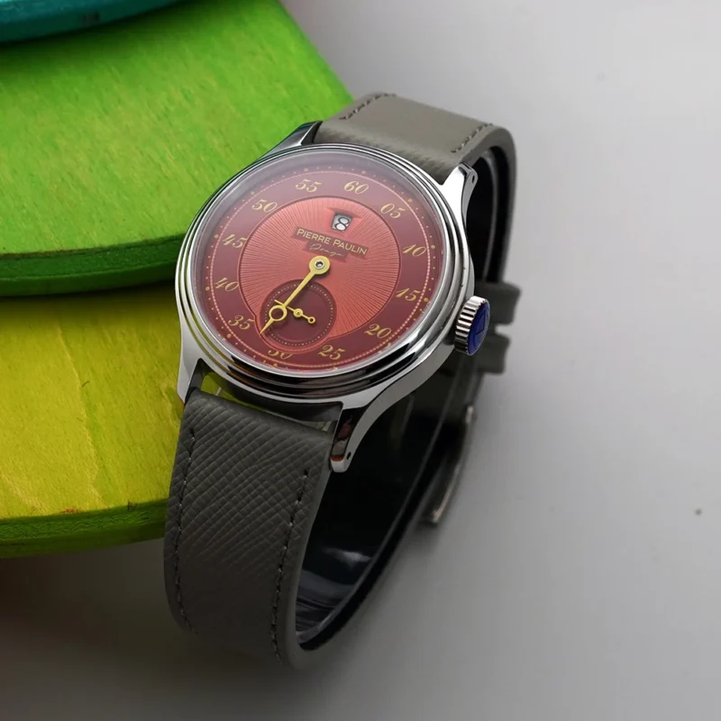 Jumping Hour Automatic Watch with Blue Dial and Sapphire Crystal Stainless Steel Dress Timepiece - Image 12