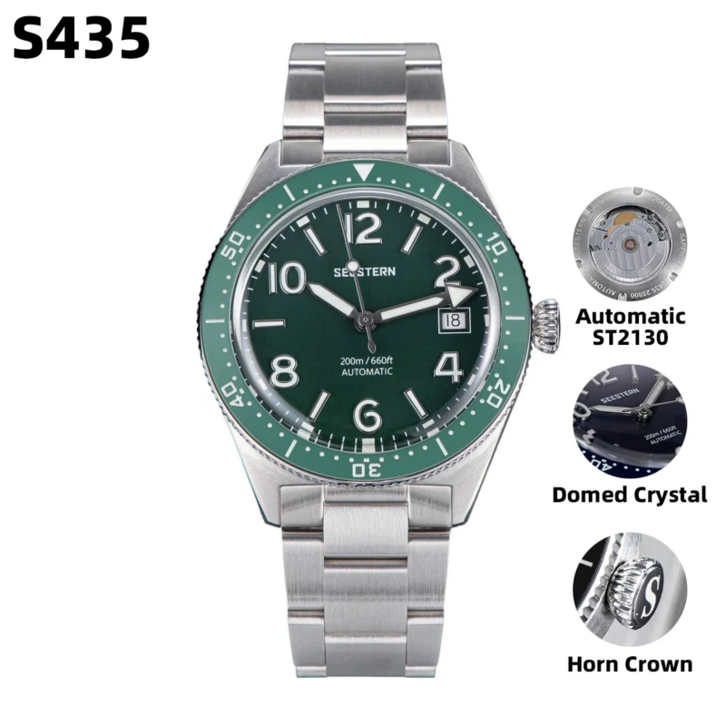 Professional Automatic Dive Watch with Skeleton Dial and Sapphire Crystal 200M Water Resistant NH35 Movement - Image 10
