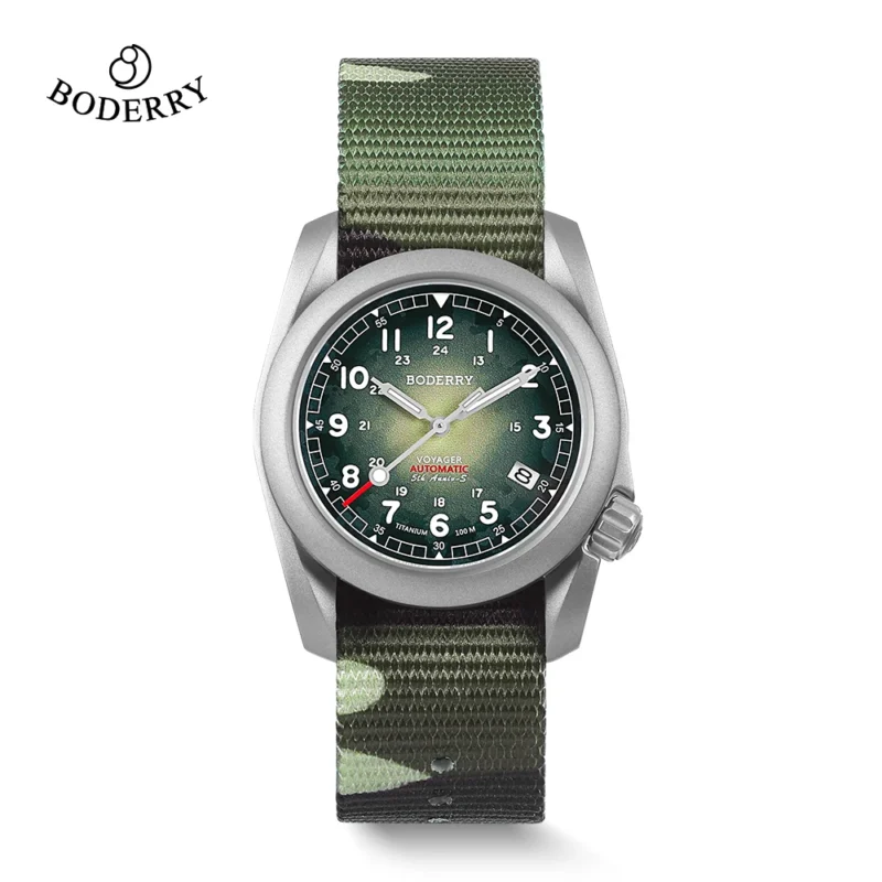 Voyager Bronze Field Automatic Watch with Sapphire Crystal and Leather Strap - Image 17