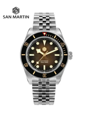 Professional Automatic Dive Watch 40mm Waffle Dial NH35 Movement Stainless Steel with 200m Water Resistance