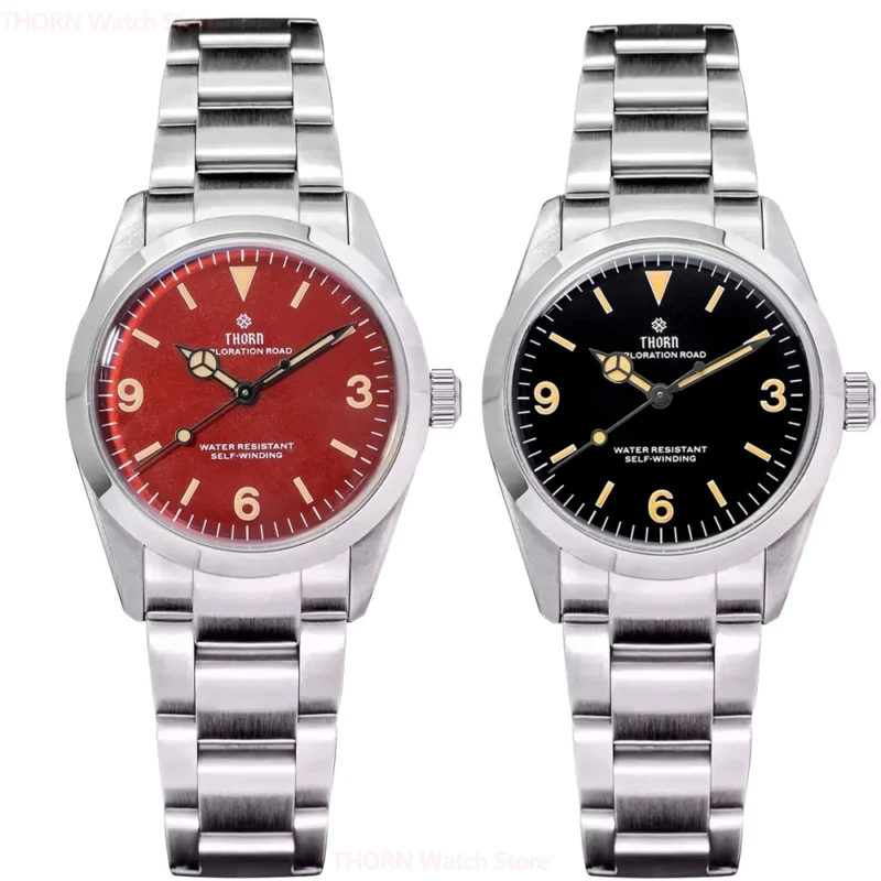 Vintage Tribute Automatic 34mm Watch with Domed Sapphire Crystal and Stainless Steel Bracelet - Image 15