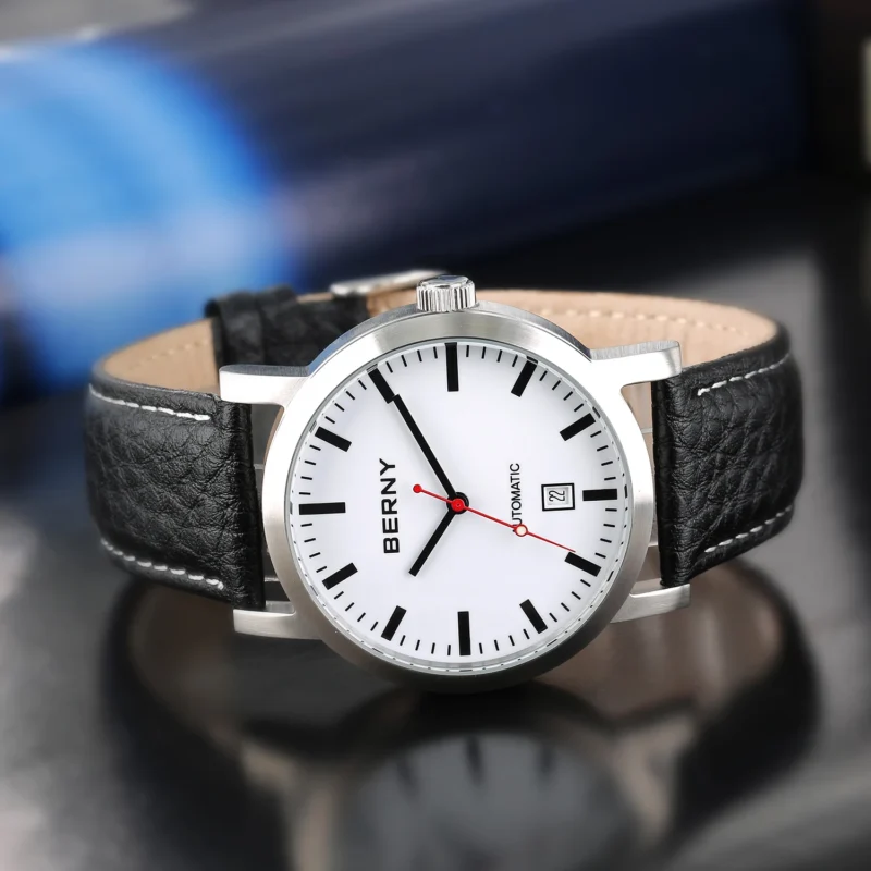 Swiss Railway Classic Automatic Watch with Complete Calendar and Sapphire Crystal - Image 2