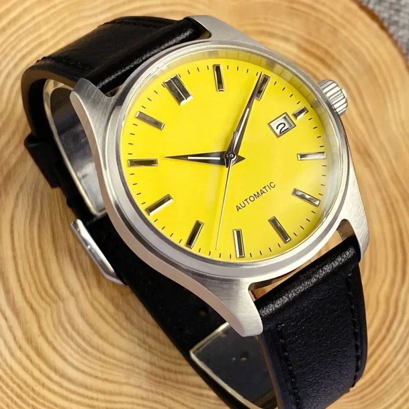 Professional Automatic Dive Watch with Sapphire Crystal and Leather Strap - Image 18