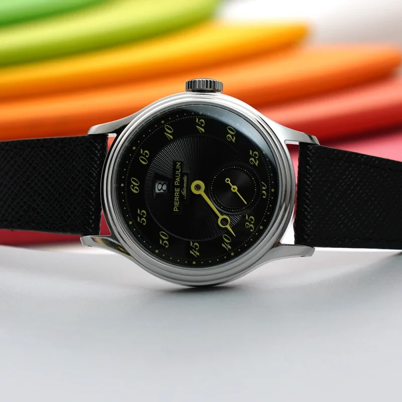 Vintage Jumping Hour Automatic Watch with Salmon Dial and Bonklip Bracelet - Image 20