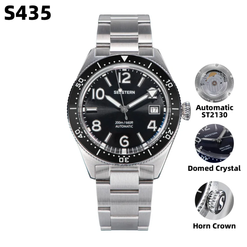 Professional Automatic Dive Watch with NH35 Movement Ceramic Bezel and Sapphire Crystal - Image 8