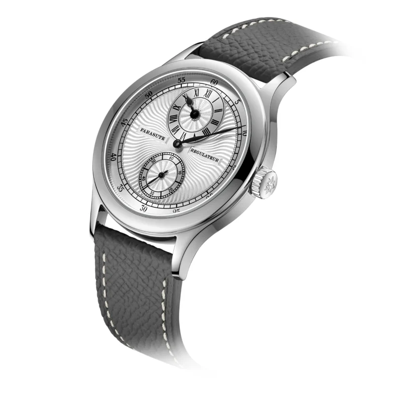 Luxury Regulateur Manual Wind Mechanical Watch with Sapphire Crystal and Leather Strap - Image 2