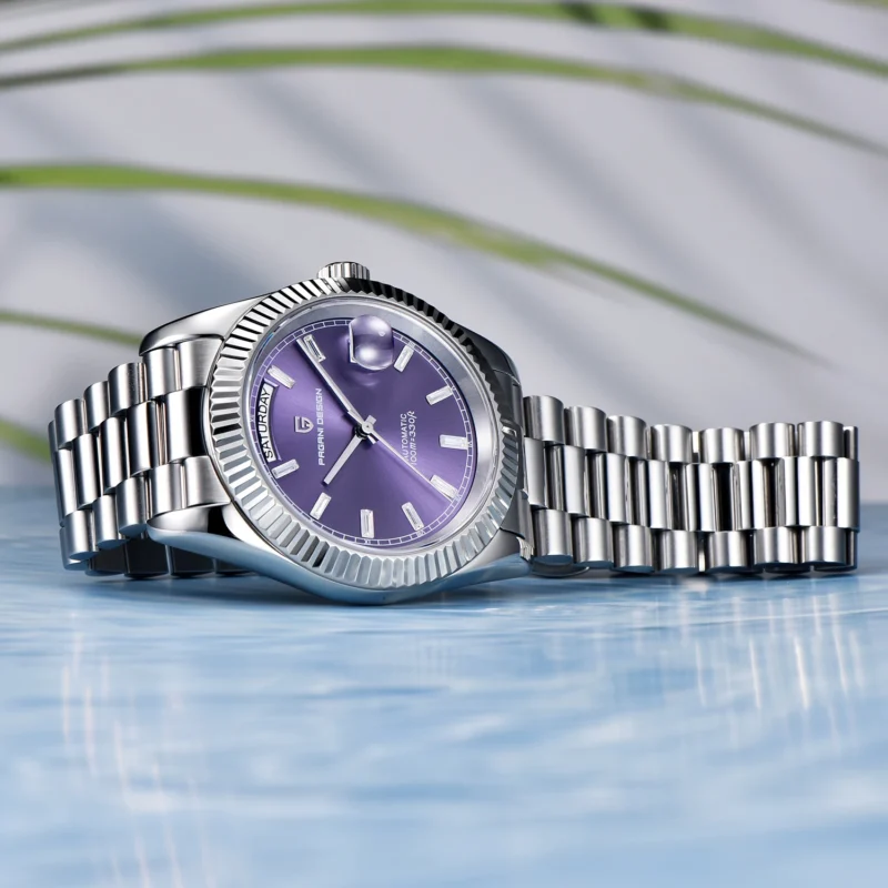 Professional Automatic Dive Watch with Sapphire Crystal and Stainless Steel Bracelet - Image 5