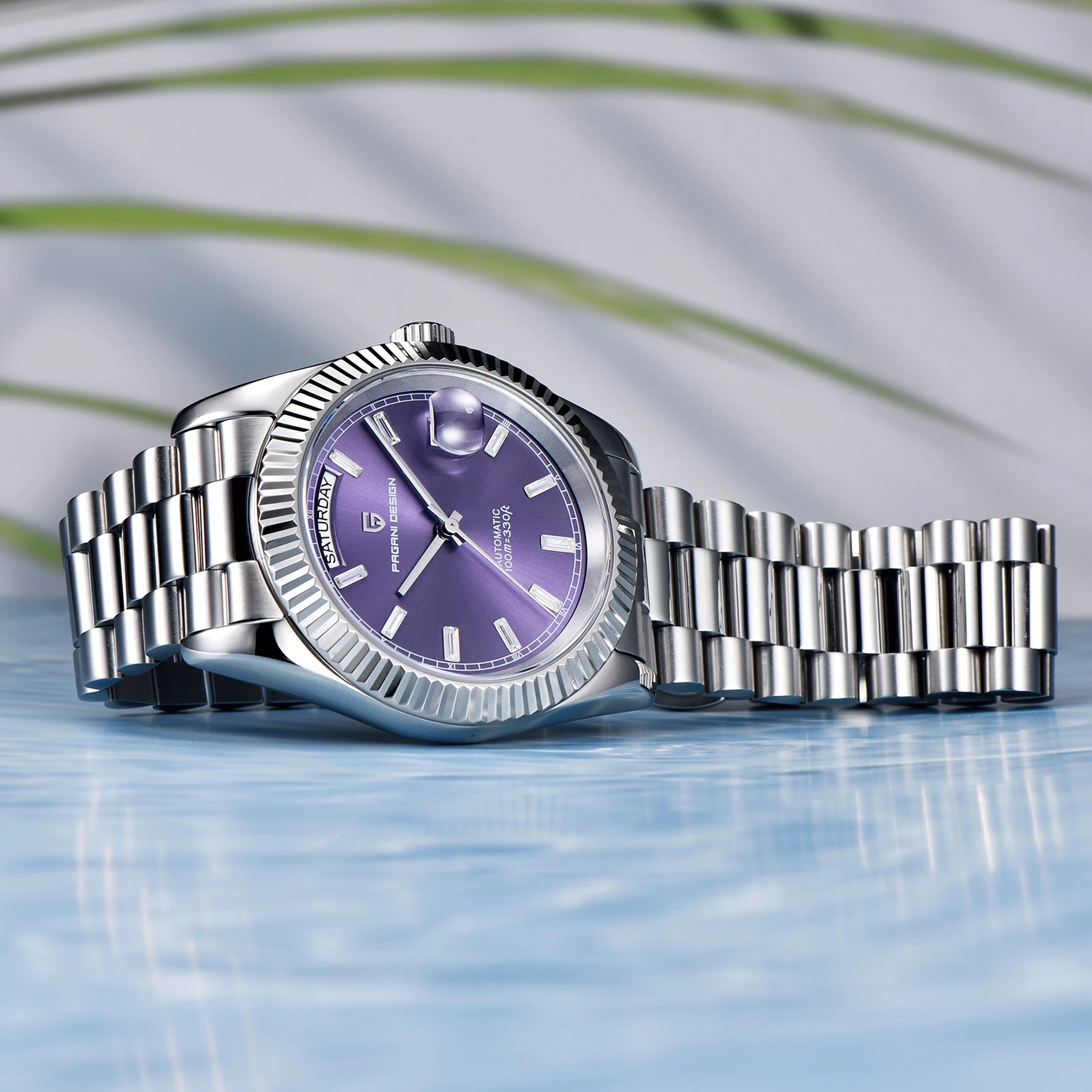 Professional dive watch showing case thickness required for high water resistance