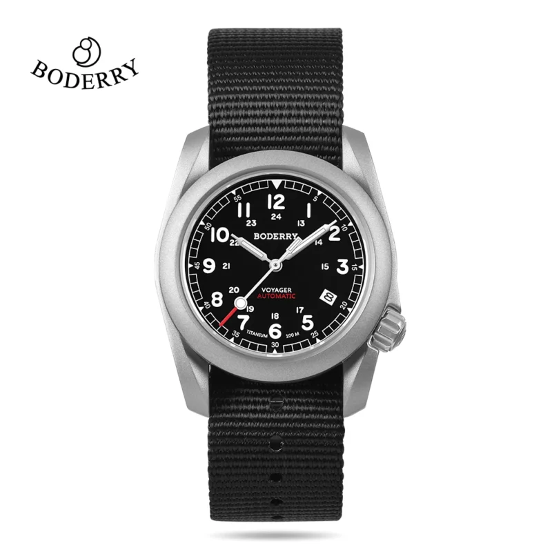 Voyager Bronze Field Automatic Watch with Sapphire Crystal and Leather Strap - Image 9
