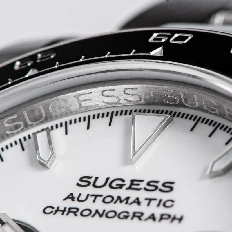 Professional Chronograph Automatic Dive Watch with Ceramic Bezel and Stainless Steel Bracelet - Image 4