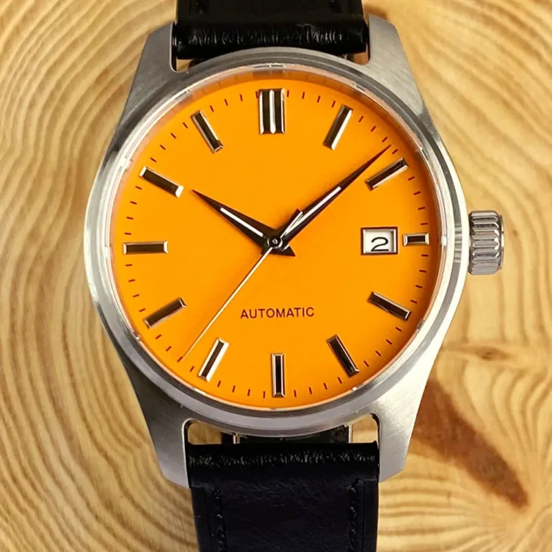 Professional Automatic Dive Watch with Sapphire Crystal and Leather Strap - Image 13