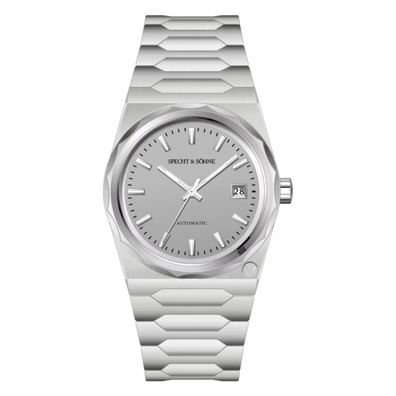 Elegant Blue Dial Automatic Watch with Sapphire Crystal and Stainless Steel Bracelet - Image 13