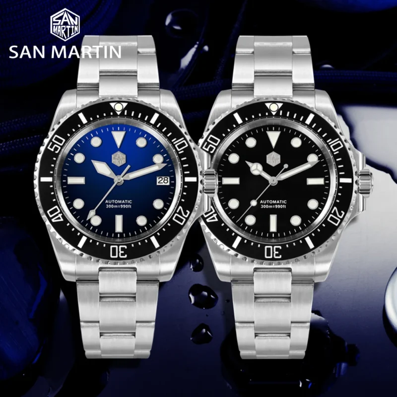 Professional Automatic Dive Watch NH35 300m Water Resistant with Sapphire Crystal and Adjustable Steel Bracelet - Image 2
