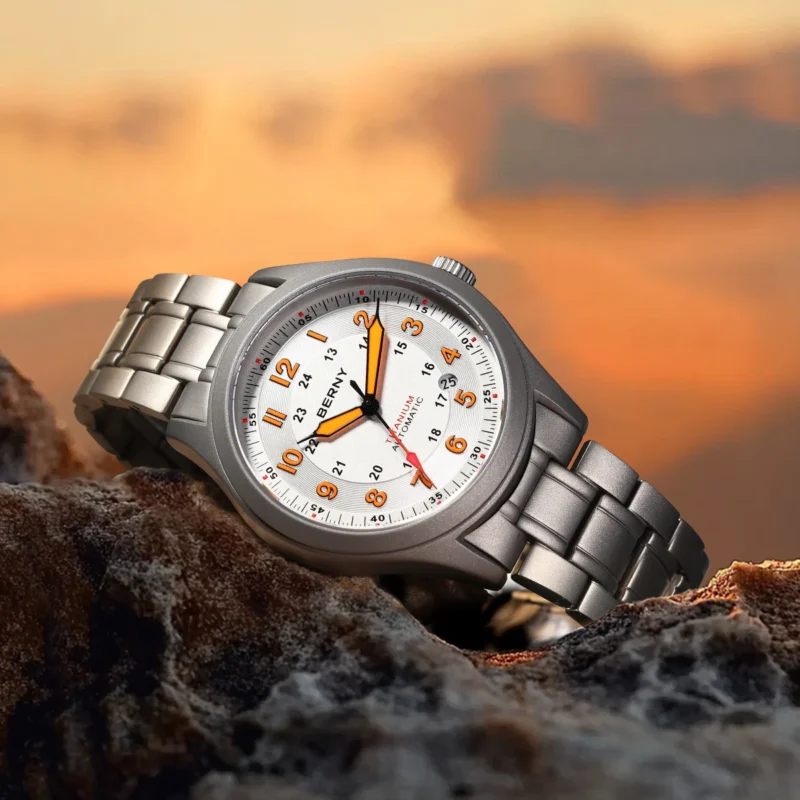 Professional Pilot Automatic Titanium Watch with Sapphire Crystal and Super Luminous Dial - Image 5