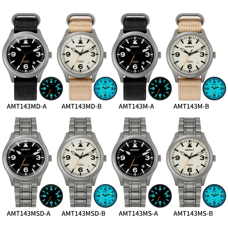 Professional Pilot Automatic Titanium Watch with Sapphire Crystal and Super Luminous Dial - Image 6