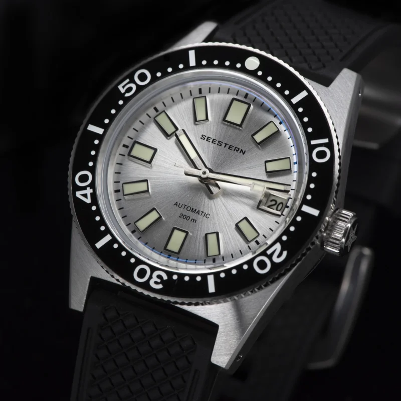 SEESTERN 62MAS Professional Dive Automatic Watch with Sapphire Crystal and Rubber Strap - Image 2
