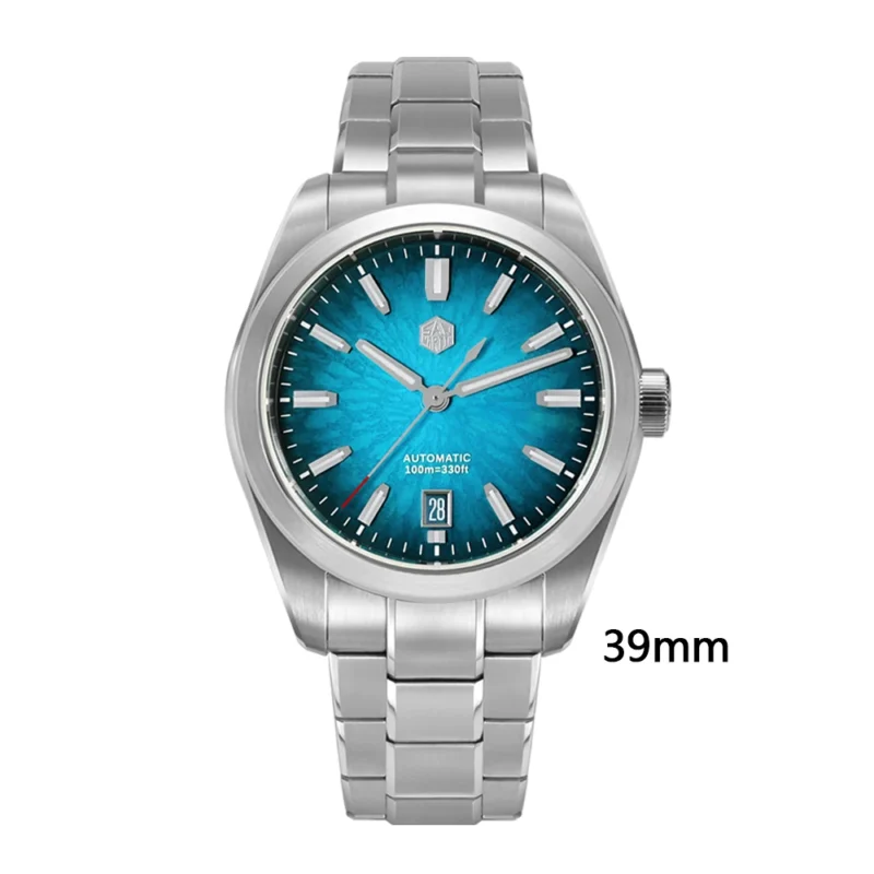 JianZhan Gada Automatic Dress Watch with Gradient Enamel Dial and Stainless Steel Bracelet - Image 8