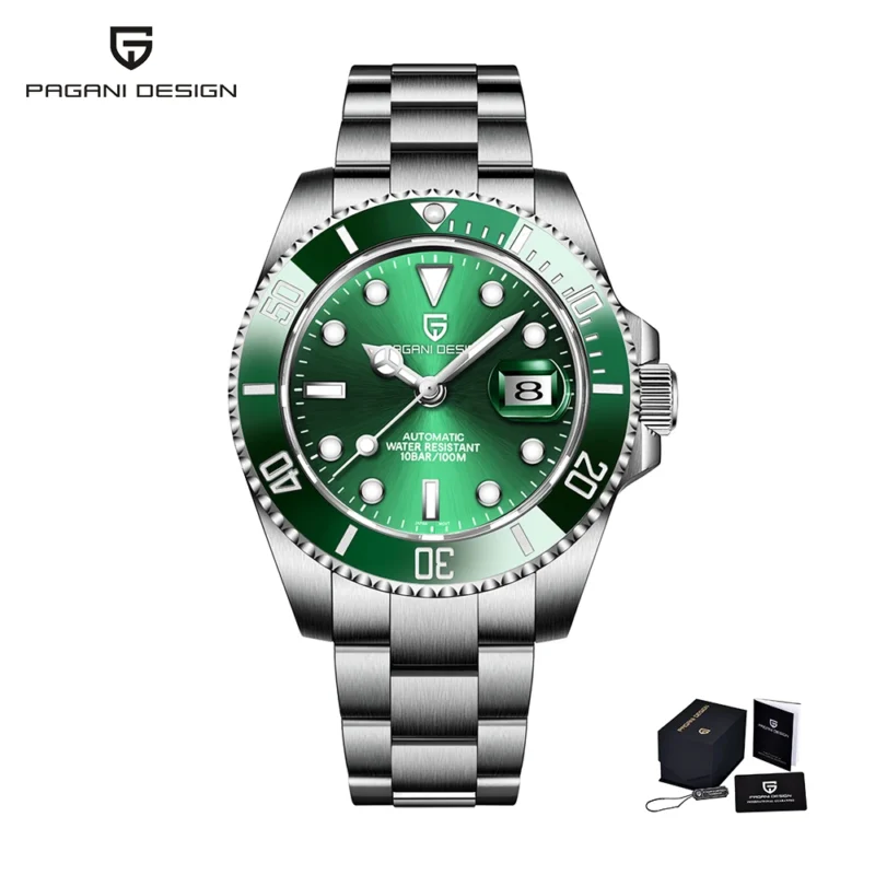 Professional Automatic Dive Watch with Sapphire Crystal and Stainless Steel Bracelet - Image 3