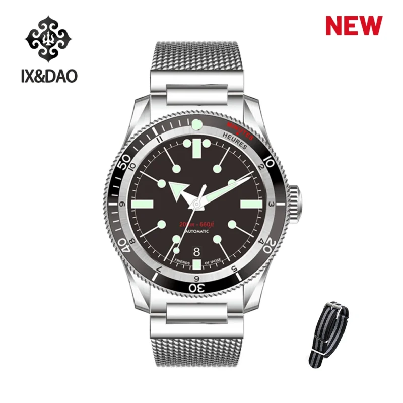 Premium Automatic Dive Watch with PT5000 Movement and Sapphire Crystal on Stainless Steel Bracelet - Image 7