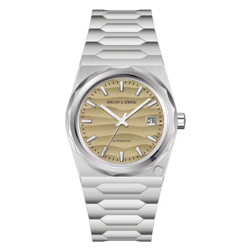 Elegant Blue Dial Automatic Watch with Sapphire Crystal and Stainless Steel Bracelet - Image 11