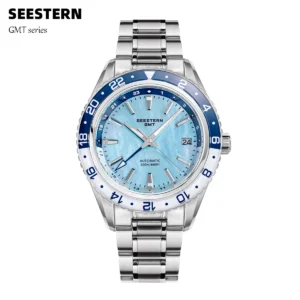 Professional GMT Dive Watch Automatic NH34 Movement with Sapphire Crystal and Stainless Steel Bracelet