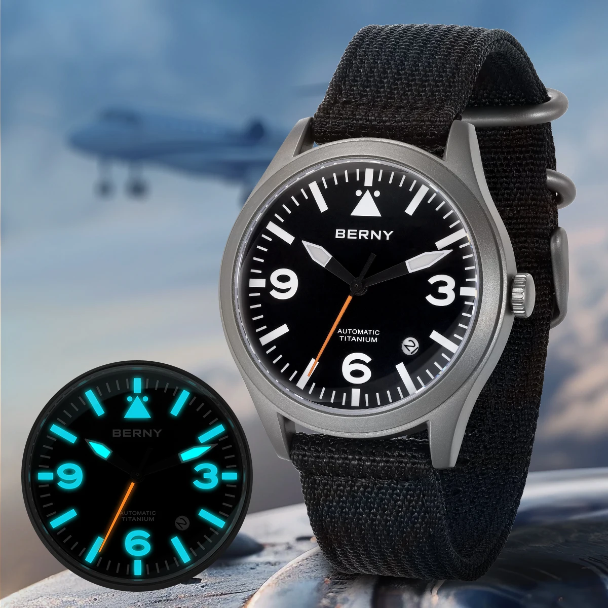 Pilot using chronograph to time critical flight operations