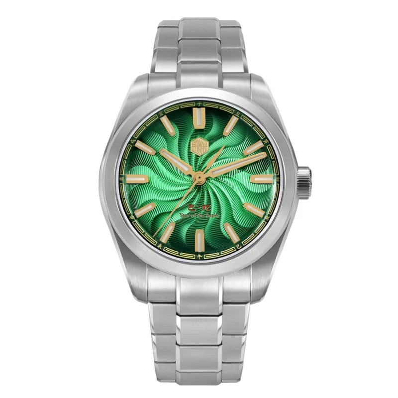 Luxury Guilloche Dial Automatic Watch with Japanese Movement and Exhibition Caseback 39mm - Image 7