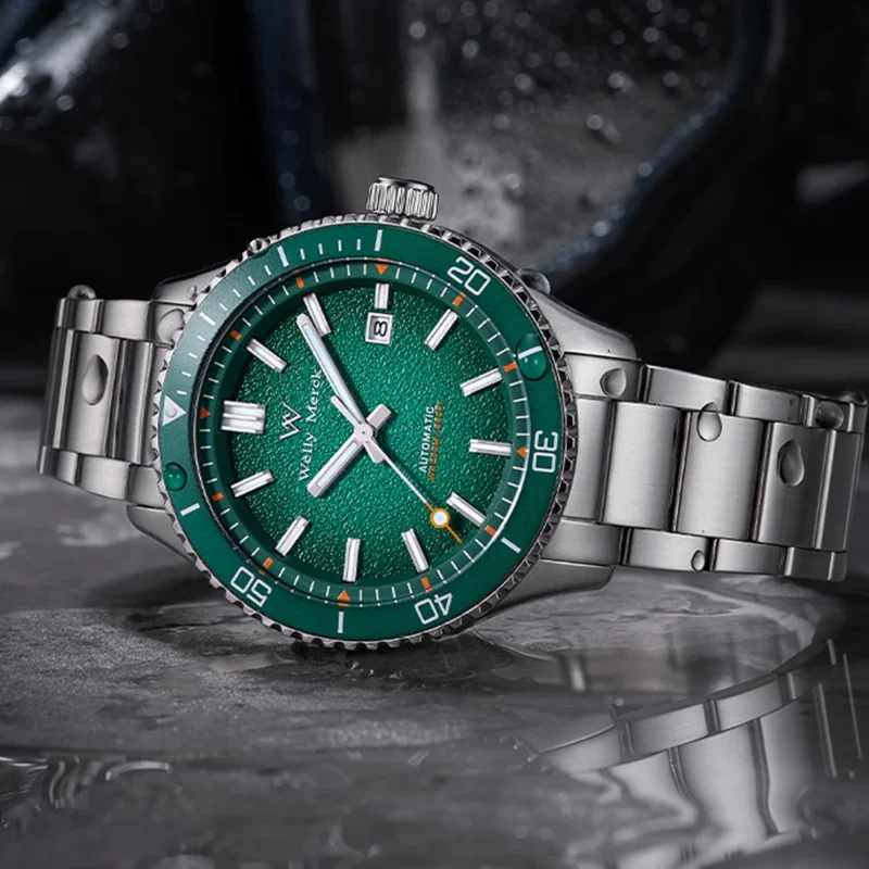 Professional Automatic Dive Watch with Sapphire Crystal and Stainless Steel Bracelet - Image 3