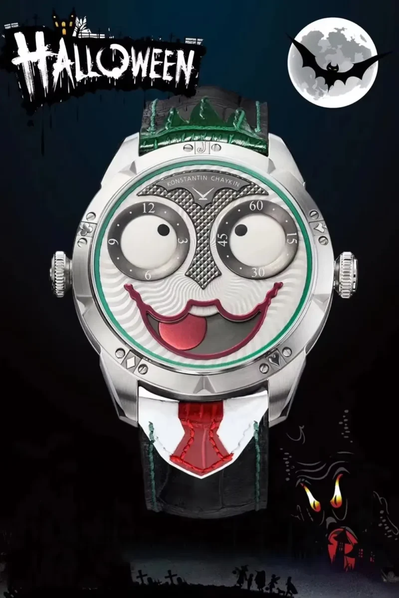 Joker Automatic Mechanical Watch with Moon Phase Display and Genuine Leather Strap - Image 12