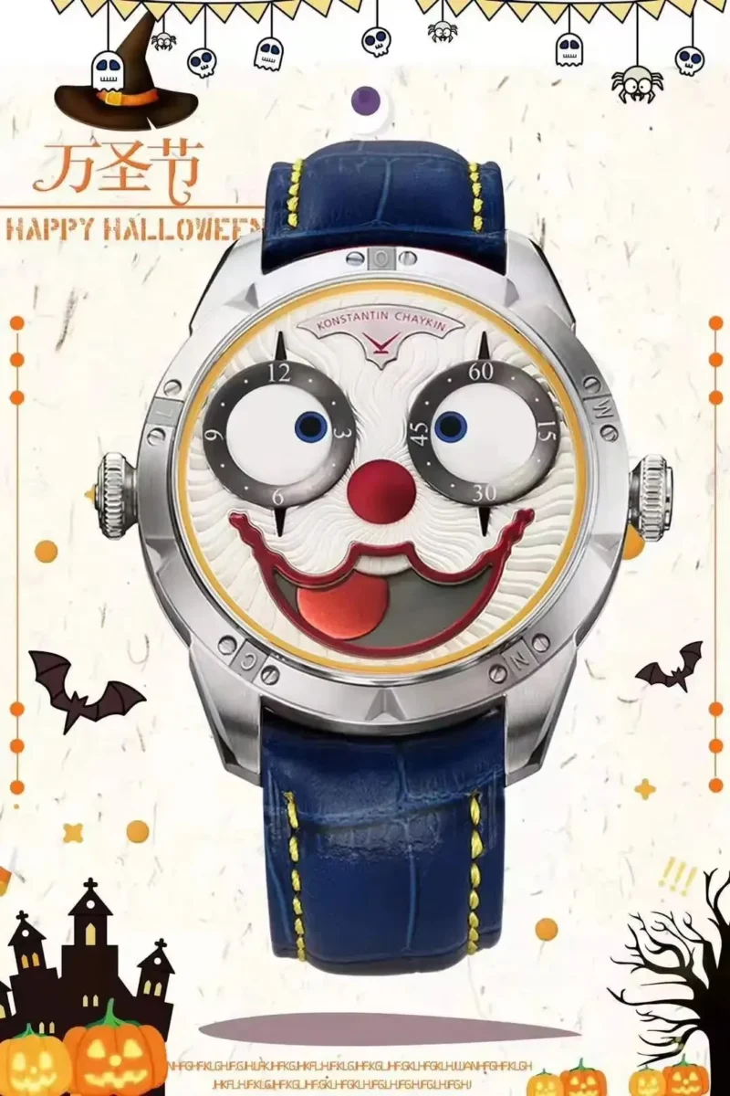 Joker Automatic Mechanical Watch with Moon Phase Display and Genuine Leather Strap - Image 8