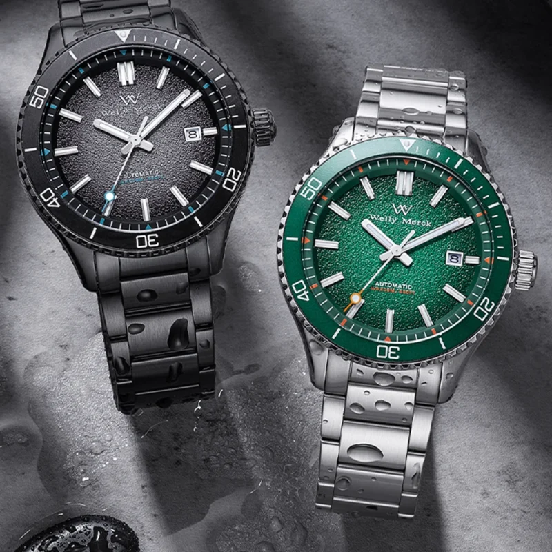Professional Automatic Dive Watch with Sapphire Crystal and Stainless Steel Bracelet - Image 4